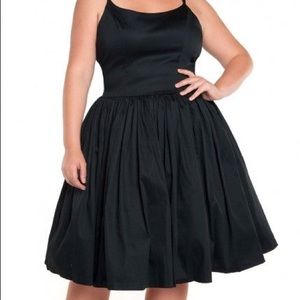 Pinup Girl Clothing Black Crepe Jenny Dress